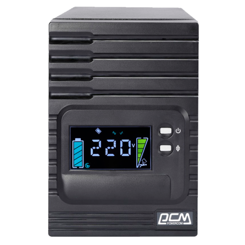 Источник бесперебойного питания Powercom Smart King Pro+ SPT-1000 LCD 800Вт 1000ВА черный/ UPS Powercom Smart King Pro+ SPT-1000 LCD 800W 1000Va black