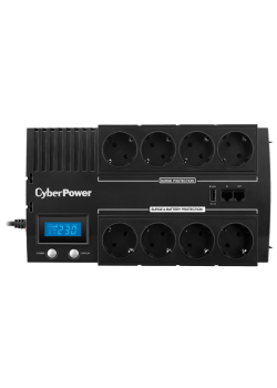 ИБП CyberPower BR1200ELCD, Line-Interactive, 1200VA/720W, 8 Schuko розеток, USB&USB Charger, RJ11/RJ45, LCD дисплей, Black, 0.33х0.2х0.01м., 9кг./ UPS Line-Interactive CyberPower BR1200ELCD 1200VA/720W USB/RJ11/45 (4+4 EURO)