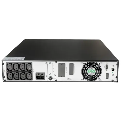ИБП Ермак Онлайн стоечный 2U, 2000 ВА/2000 Вт, 8xIEC C13, EPO, USB, RS-232, 6x9Ач, ШхГхВ 440х600х86.5мм., вес 24.5кг.