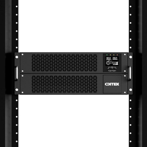 Источник бесперебойного питания/ ONTEK SM RT 6 (SB) BUL10, 6 кВА/6 кВт (PF=1) с внутренними аккумуляторными батареями с расчетным сроком службы 10 лет, выходными клеммами и выходными розетками 6шт х С13, 2шт х С19, с выключателем сервисного байпаса и выхо
