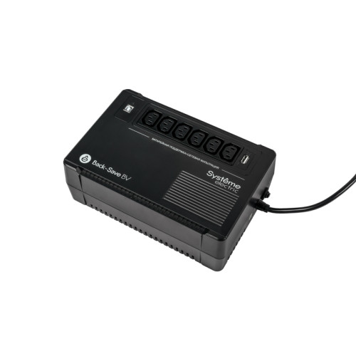 ИБП Systeme Electric Back-Save BV 800 ВА, автоматическая регулировка напряжения, 6 розеток С13, 230 В, 1 USB Type-A