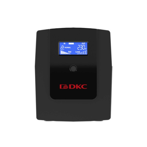 Линейно-интерактивный ИБП ДКС серии Info LCD, 1200 ВА/720 Вт, 1/1, 4xIEC C13, USB + RJ45, LCD, 2x7Aч Линейно-интерактивный ИБП ДКС серии Info LCD, 1200 ВА/720 Вт, 1/1, 4xIEC C13, USB + RJ45, LCD, 2x7Aч