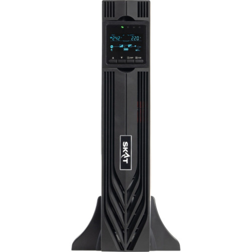 8765 SKAT-UPS 1500-RACK-ON-3X9-E P3 UPS 1500VA/1500W, 2U, On-Line, sine wave, built-in 36V battery (3x9Ah), 8xC13, USB, RS232, RS485, parallel port, card slot (SNMP, relay), EPO, WxDxH 440x461x86.5, weight 16.5 kg