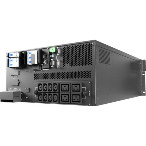Источник бесперебойного питания/ ONTEK SM RT 10 (SB) PL, 10 кВА/10 кВт (PF=1) с внутренними аккумуляторными батареями 20шт/9Ач, выходными клеммами и выходными розетками 8шт х С13, 4шт х С19, с выключателем сервисного байпаса и выходным выключателем, заряд