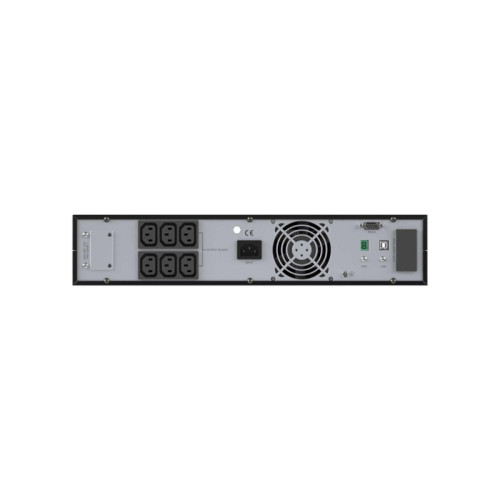 Онлайн ИБП ДКС серии Small Rackmount, 1000 ВА/900 Вт, 1/1, 6xIEC C13,EPO, USB, RS-232, RJ45, Rack 2U, 2x9Ач
