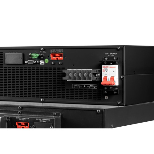 ИБП Systeme Electric Smart-Save Online SRV 10000 ВА, монтаж в стойку 5U, 230 В, 1:1, клеммный вход/выход, SmartSlot, LCD, USB, версия с возможностью увеличения времени автономии, 2 кор.