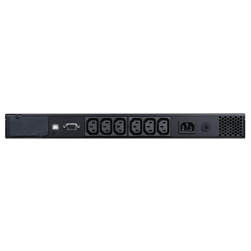 UPS SPR-700, line-interactive, 700 VA, 560 W, 6 IEC320 C13 sockets with backup power, USB, RS-232, SNMP card slot, RJ45 protection, 2 batteries 6Vx9Ah, WxDxH 428x335x44 mm, 9.1 kg