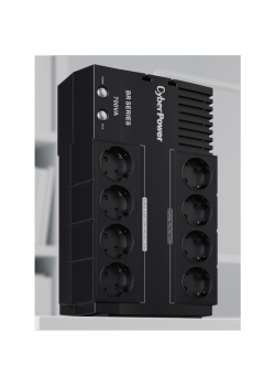 ИБП CyberPower BR700E, Line-Interactive, 700VA/420W,  8 (4+4) Schuko розеток, USB./ UPS CyberPower BR700E, Line-Interactive, 700VA/420W, 8 (4+4) Schuko sockets, USB.