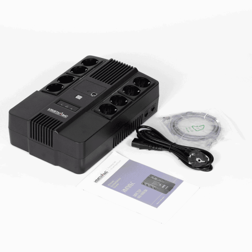 ИБП МАСТЕР 1000, 1000/600 ВА/Вт, LED, USB, RJ11/RJ45, SCHUKOx8/ line-interactive AS brick