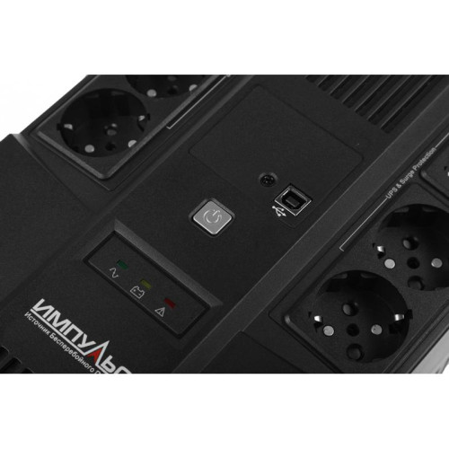 Источник бесперебойного питания Импульс Мастер 600 360Вт 600ВА черный