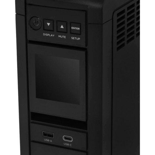 Источник бесперебойного питания/ UPS Line-Interactive CyberPower CP1600EPFCLCD 1600VA/1000W USB/RS-232/RJ11/45/USB/SNMPslot  charger A/С (6 EURO), с чистым синусом при работе от АКБ