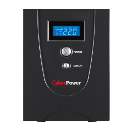 ИБП CyberPower VALUE 2200EI, Line-Interactive, 2200VA/1320W, USB&Serial, RJ11/RJ45, 6 IEC-320 С13 розеток, Black, 0.16х0.21х0.35м., 14.7кг./ UPS Line-Interactive CyberPower VALUE2200EILCD 2200VA/1320W USB/RS-232/RJ11/45 (6 IEC С13)