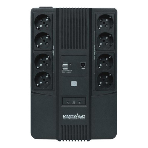 Источник бесперебойного питания Импульс Мастер 800 480Вт 800ВА черный