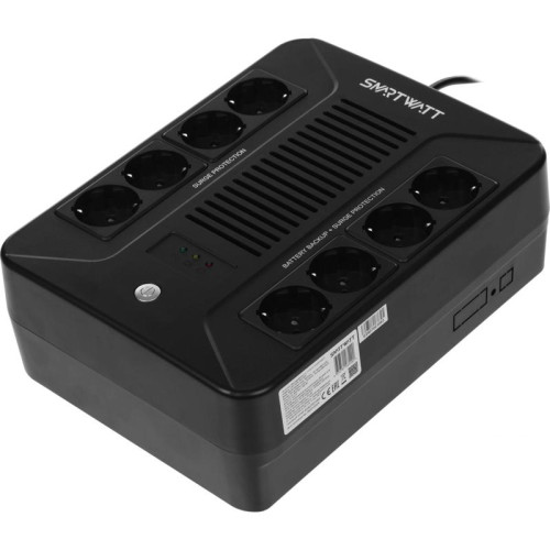Источник бесперебойного питания Smartwatt SAFE PRO 800 480Вт 800ВА черный
