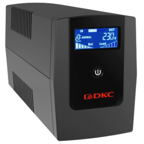 Линейно-интерактивный ИБП ДКС серии Info LCD, 1500 ВА/900 Вт, 1/1, 3xSchuko, USB + RJ45, LCD, 2x8Aч