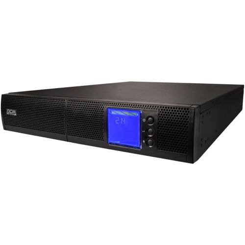 UPS Powercom SNT-1000, 1000 W / 1000 VA, Rack / Tower, 6 IEC320 C13 outlets with backup power, LCD, USB, RS-232, SNMP card slot, WxDxH 428x425x84 mm, weight 15.8 kg
