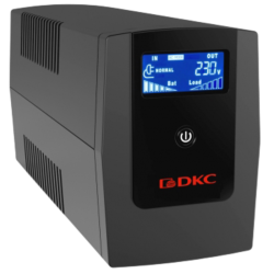 Линейно-интерактивный ИБП ДКС серии Info LCD, 800 ВА/480 Вт, 1/1, 3xIEC C13, USB + RJ45, LCD, 1x8Aч