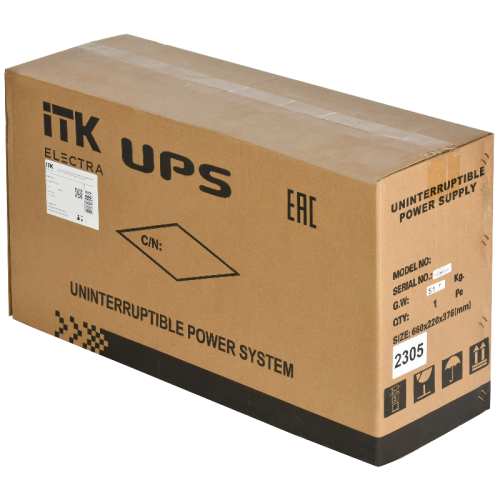 ITK ELECTRA LT ИБП 5кВА/4кВт 48VDC с АКБ 4х17AH USB Schuko