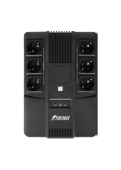ИБП POWERMAN Brick 800, линейно-интерактивный, 800ВА, 480Вт,   3 евророзетки с резервным питанием, 3 евророзетки с фильтрацией, защита RJ45/RJ11, батарея 12В 9Ач 1 шт.,  293мм х 202мм х 93мм, 5.2 кг./ UPS POWERMAN Brick 800, line-interactive, 800VA, 480W,