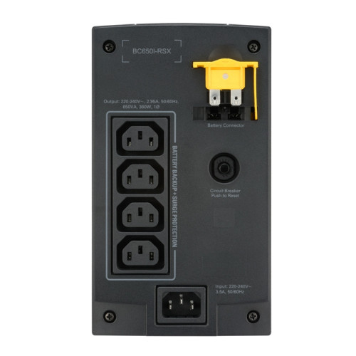 Источник бесперебойного питания/ UPS APC Back-UPS BC 650 VA / 360 Watts, 230V, Standby with (4)IEC C13 Battery Backup