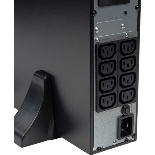 8765 SKAT-UPS 1500-RACK-ON-3X9-E P3 UPS 1500VA/1500W, 2U, On-Line, sine wave, built-in 36V battery (3x9Ah), 8xC13, USB, RS232, RS485, parallel port, card slot (SNMP, relay), EPO, WxDxH 440x461x86.5, weight 16.5 kg