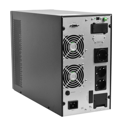 ИБП POWERMAN Online 3000, LCD, двойного преобразования, 3000ВА, 2700Вт, 2 евророзетки с резервным питанием, USB, RS232, слот SNMP, разъем EPO, внешний блок батарей (в комплект не входит),  191 х 460 х 337 мм., 11 кг./ UPS POWERMAN Online 3000, LCD, dual c