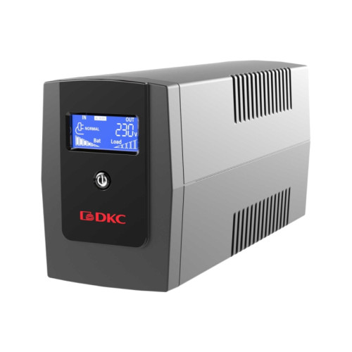 Линейно-интерактивный ИБП ДКС серии Info LCD, 600 ВА/360 Вт, 1/1, 3xIEC C13, USB + RJ45, LCD, 1x7Aч Линейно-интерактивный ИБП ДКС серии Info LCD, 600 ВА/360 Вт, 1/1, 3xIEC C13, USB + RJ45, LCD, 1x7Aч