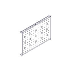 Fixed shelf Systeme Electric, Uniprom series, 1U, 650mm, 120kg
