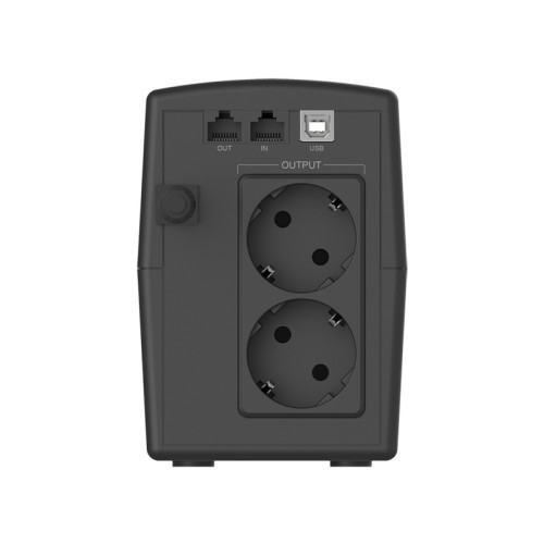 Башенный линейно-интерактивный ИБП/ ИБП CBR [QTM-850T-2F-LCUC] Line Interactive  850VA/480W 9Ah12V 2 x Shuko, HID-USB, RJ45/11