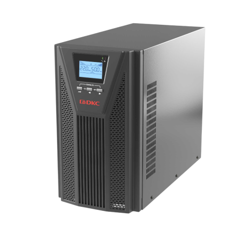Онлайн ИБП ДКС серии Small Tower, 3000 ВА/2700 Вт, клеммы, EPO, USB, RS- 232, RJ45,  з/у 1А, 8 x 7 Ач