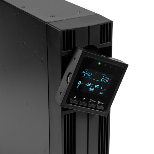 8764 SKAT-UPS 1500-RACK-ON-3X9 P3 ИБП 1500ВА/1500 Вт, 2U, On-Line, синус, встр. АКБ 36В (3x9Ач), 2хSchuko, USB, RS232, RS485, параллельный порт, слот для карт (SNMP,реле), EPO, ШхГхВ 440х460х88, масса 19.4 кг