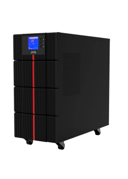 UPS Powercom MAC-10K, double conversion, 10KVA, 10KW, LCD, Tower, 8 IEC320 C13 sockets with backup power, 2 C19 sockets, terminal block, USB, RS-232, SNMP card slot, EPO, RJ45 protection, WxDxH 257x590x570mm., weight 88.4kg.
