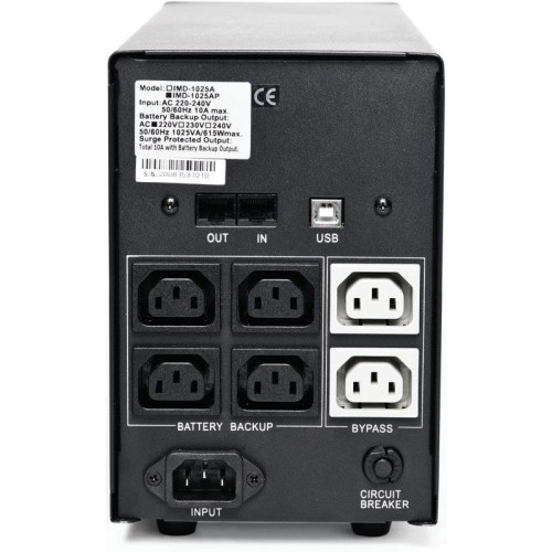 UPS Powercom IMD-1200AP, LCD, Line Interactive, 1200VA, 720W, 4x IEC320 C13 Redundant, 2x IEC320 C13 Filtered, USB, RJ45/RJ11 Protection, WxDxH 130x382x192mm, 13.4kg