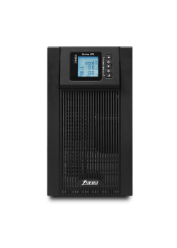 ИБП POWERMAN Online 3000, LCD, двойного преобразования, 3000ВА, 2700Вт, 3 евророзетки с резервным питанием, USB, RS232, слот SNMP, разъем EPO, батарея 12В 9Ач 6 шт., 285 х 445 х 570 мм., 28.6 кг./ UPS POWERMAN Online 3000, LCD, dual conversion, 3000VA, 27