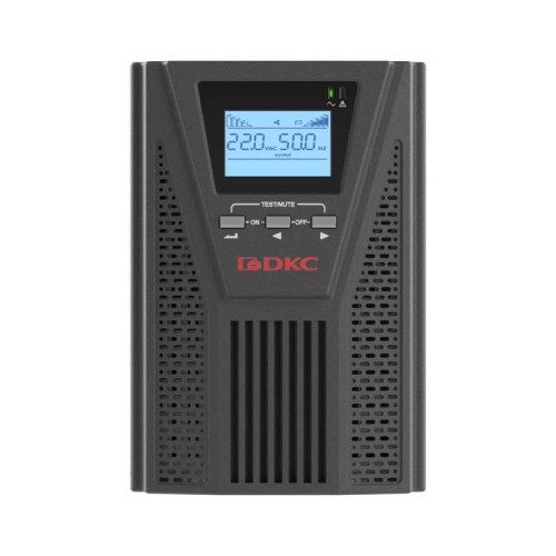 Онлайн ИБП ДКС серии Small Tower, 1000 ВА/900 Вт, 1/1, 2xSchuko, EPO, USB, RS-232, RJ45, з/у 6А, без АКБ Онлайн ИБП ДКС серии Small Tower, 1000 ВА/900 Вт, 1/1, 2xSchuko, EPO, USB, RS-232, RJ45, з/у 6А, без АКБ