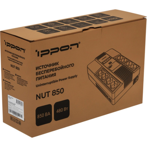 Источник бесперебойного питания Ippon NUT 850 480Вт 850ВА Источник бесперебойного питания Ippon NUT 850 480Вт 850ВА