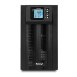 ИБП POWERMAN Online 3000, LCD, двойного преобразования, 3000ВА, 2700Вт, 3 евророзетки с резервным питанием, USB, RS232, слот SNMP, разъем EPO, батарея 12В 9Ач 6 шт., 285 х 445 х 570 мм., 28.6 кг./ UPS POWERMAN Online 3000, LCD, dual conversion, 3000VA, 27