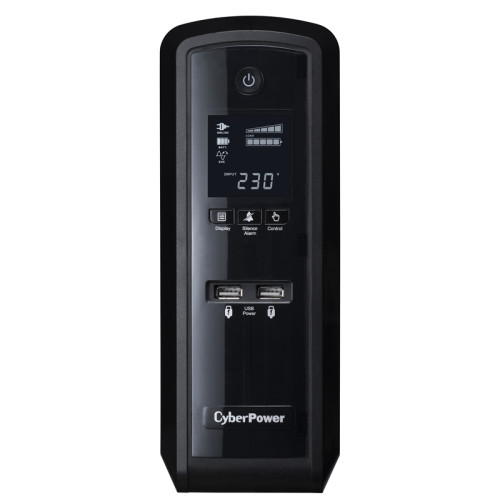 ИБП CyberPower CP1300EPFCLCD, Line-Interactive, 1300VA/780W, 6 Schuko розеток, USB, RJ11/RJ45, LCD дисплей, Black, 0.17х0.25х0.2м., 11.5кг./ UPS Line-Interactive CyberPower CP1300EPFCLCD 1300VA/780W USB/RS-232/RJ11/45 (6 EURO)