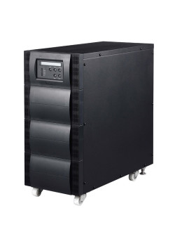 ИБП VGS-10K, LCD, Extended Runtime, двойного преобразования, 10000 ВA, 9000 Вт, входной клеммный терминал, 4 розетоки IEC320 C13 + 4 розетки IEC320 C19 + клеммная колодка с резервным питанием, USB, RS-232, EPO, сухие контакты, слот под SNMP карту/ Powerco