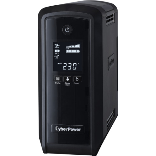 ИБП CyberPower CP900EPFCLCD, Line-Interactive, 900VA/540W, 6 Schuko розеток, USB, RJ11/RJ45, LCD дисплей, Black, 0.33х0.36х0.2м., 8.3кг./ UPS Line-Interactive CyberPower CP900EPFCLCD 900VA/540W USB/RJ11/45 (6 EURO)