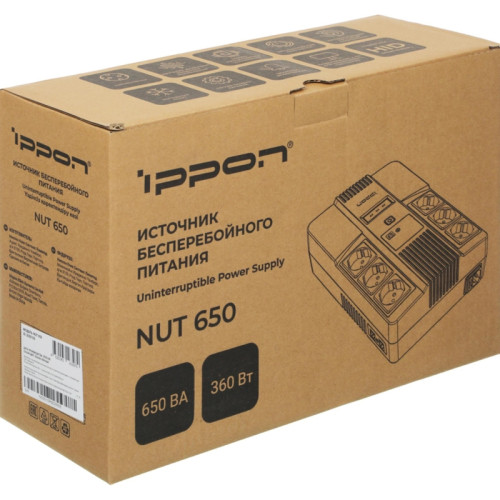 Источник бесперебойного питания Ippon NUT 650 360Вт 650ВА