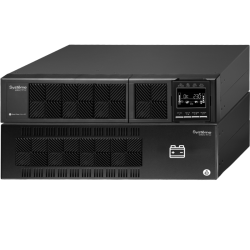 ИБП Systeme Electric Smart-Save Online SRT 8000 ВА, конвертируемый форм-фактор 5U, 230 В, 1:1, клеммный вход/выход, SmartSlot, LCD, USB HID, SNMP карта, параллельное резервирование, версия с возможностью увеличения времени автономии, 2 кор.