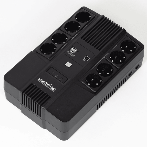 ИБП МАСТЕР 800, 800/480 ВА/Вт, LED, USB, RJ11/RJ45, SCHUKOx8/ line-interactive AS brick