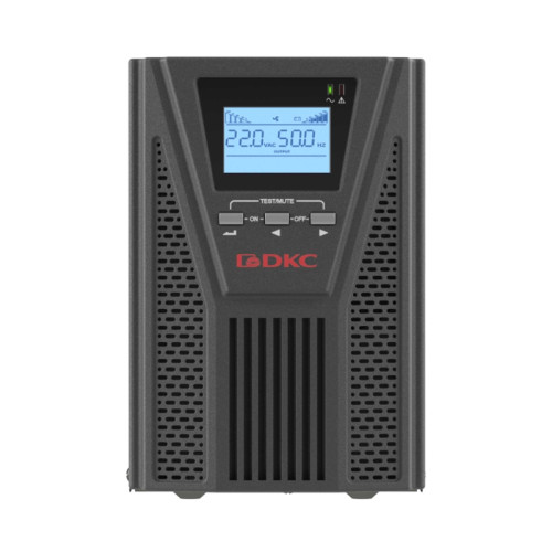 Онлайн ИБП ДКС серии Small Tower, 1000 ВА/900 Вт, 1/1, 2xSchuko, EPO, USB, RS-232, RJ45, 3x7Ач Онлайн ИБП ДКС серии Small Tower, 1000 ВА/900 Вт, 1/1, 2xSchuko, EPO, USB, RS-232, RJ45, 3x7Ач