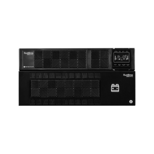 ИБП Systeme Electric Smart-Save Online SRV 6000 ВА, конвертируемый форм-фактор 5U, 230 В, 1:1, клеммный вход/выход, SmartSlot, LCD, USB, версия с возможностью увеличения времени автономии, 2 кор.