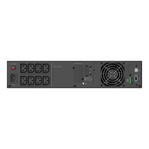 Стоечный ИБП с топологией двойного преобразования/ ИБП CBR [ESN-1.5KRT-8I-LCHERSC] Online 1500VA/1500W RT 8 x C13, LCD, HID-USB, RS232, EPO, SNMP slot