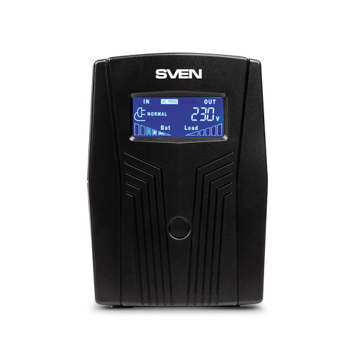 Линейно-интерактивный источник бесперебойного питания SVEN Pro 650, 390вт, 650Ва, 175-280в, 2 евророзетки, 4.4 кг./ UPS SVEN Pro 650, line-interactive, 390wt, 650Va, 175-280v, 2 eurosockets, 4.4 kg.