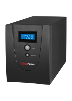 ИБП CyberPower VALUE 2200E, Line-Interactive, 2200VA/1320W, USB&Serial, RJ11/RJ45, 4 Schuko розетки, Black, 0.16х0.21х0.35м., 15.8кг./ UPS Line-Interactive CyberPower VALUE2200ELCD 2200VA/1320W USB/RS-232/RJ11/45 (4 EURO)
