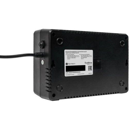 Источник бесперебойного питания Systeme Electriс BV BVSE600RS 360Вт 600ВА черный