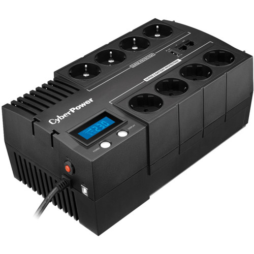 Источник бесперебойного питания/ UPS Line-Interactive CyberPower BR1000ELCD 1000VA/600W USB/RJ11/45 (4+4 EURO) Источник бесперебойного питания/ UPS Line-Interactive CyberPower BR1000ELCD 1000VA/600W USB/RJ11/45 (4+4 EURO)